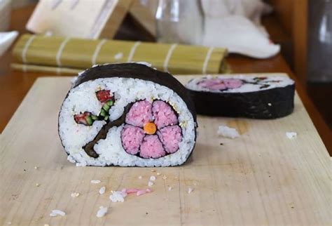 How To Make Flower Sushi Art Amazing Food Recipe Sushi Art Food