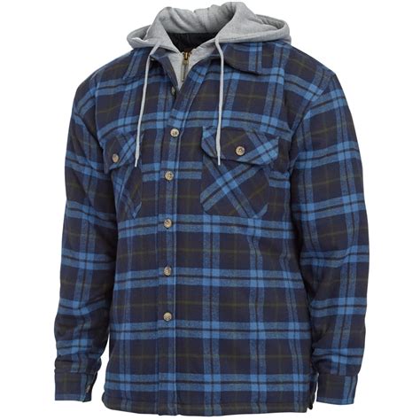 Moose Creek Mens Quilt Lined Flannel Long Sleeve Shirt Bobs Stores