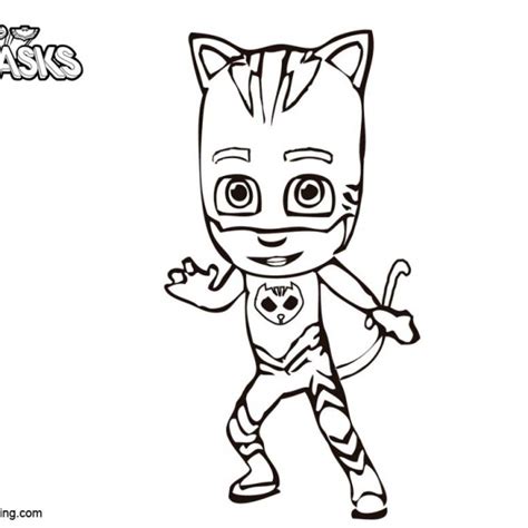 Pj Masks Coloring Pages Luna Girl Romeo And Night Ninja Free