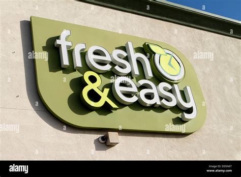 Fresh And Easy Neighborhood Market Sign A Chain Of Grocery Stores