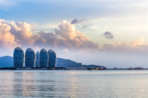 Day View Of Buildings On Phoenix Island In Sanya Hainan Stock Photo