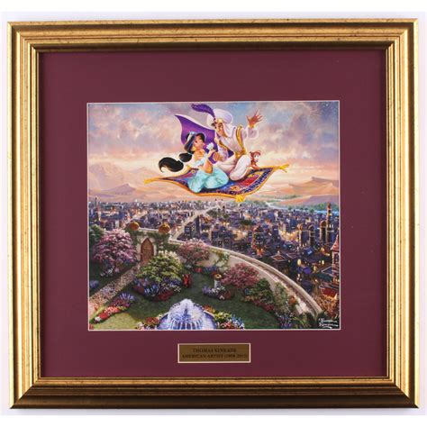 Thomas Kinkade Aladdin 175x185 Custom Framed Print Pristine Auction