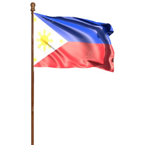 Gambar Bendera Filipina Dengan Tiang Bendera Filipina Melambai Bendera Filipina Filipina Png