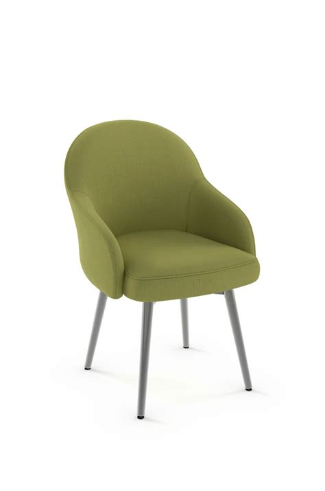 Swivel chairs with track arms: Amisco Weston Swivel Upholstered Dining Chair • Barstool Comforts