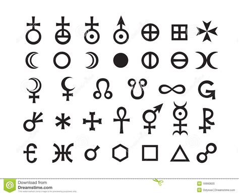 Lunar Phases And Aspects Astrology Symbols Set Sponsored Phases