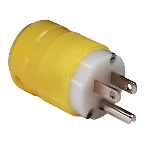 Male Plug 15A 125V Yellow