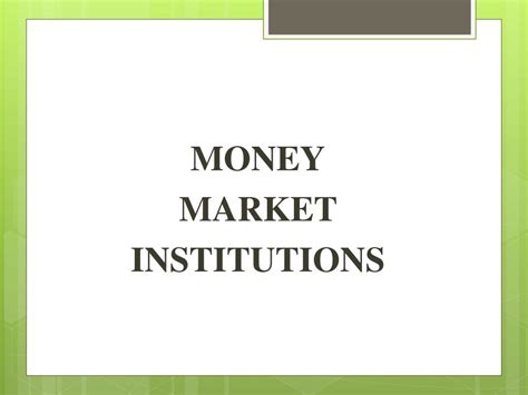 Ppt Money Market Powerpoint Presentation Free Download Id1658051