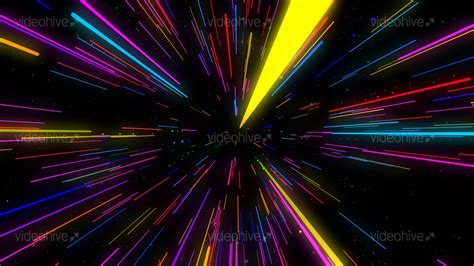Colorful Neon Stripes Lines 4k Vj Loop Background Youtube