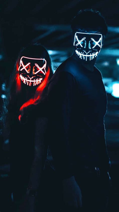 Neon Masks Wallpapers Wallpaper Cave