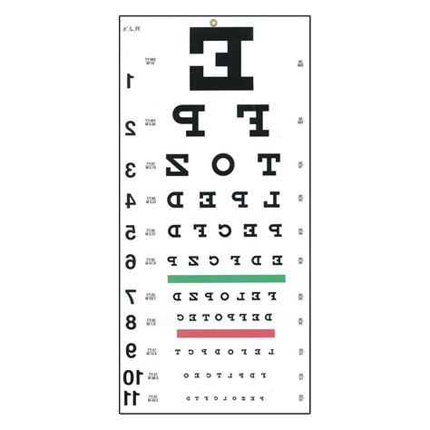 Printable Snellen Chart Kindergarten Eye Chart Printable