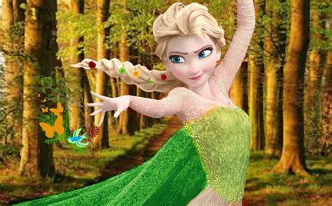 Elsa With Nature Powers Disney Princess Fan Art 39501315 Fanpop