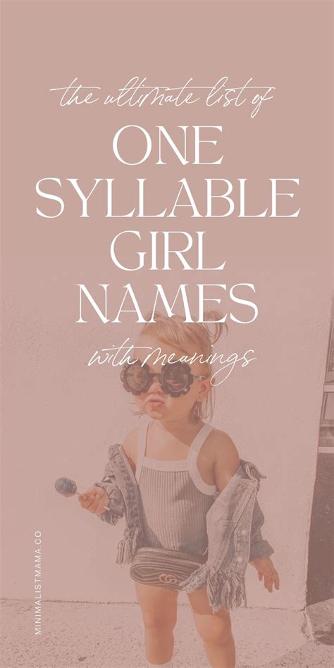 109 Prettiest One Syllable Middle Names For Girls 2023 New Baby