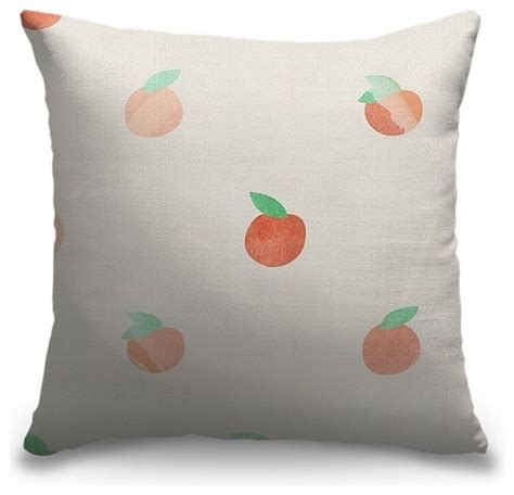 Georgia Peach Pillow Contemporary Decorative Pillows By Great