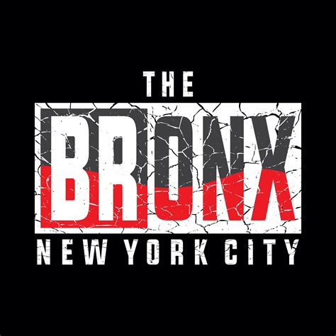 The Bronx New York City Typography Graphic Design For T Shirt Prints