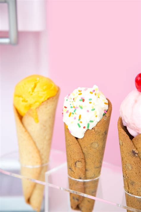 Chocolate Chip Cookie And Sugar Cookie Ice Cream Cones