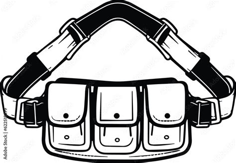 Contractor Tool Belt Logo Monochrome Design Style Stock Vector Adobe