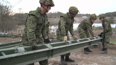 2 Combat Engineer Regiment Deploying A Bridge Youtube