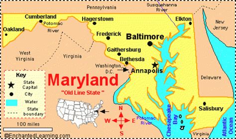 Map Of Maryland And Surrounding States Printable Map