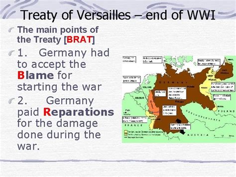 Treaty Of Versailles End Of Wwi The Main