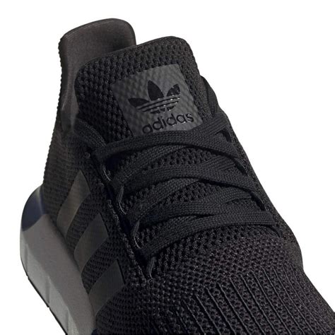 Adidas Mens Shoes Swift Fabric Low Top Lace Up Running Blackblack