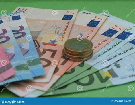 Euro Notes And Coins European Union Stock Image Image Of Greece