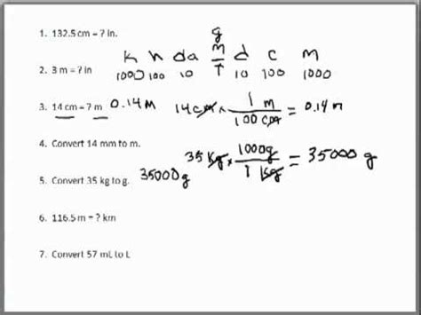 Dimensional Analysis Problems #1 metric conversions - YouTube
