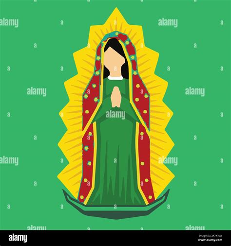 Ilustración Vectorial De La Virgen De Guadalupe Imagen Vector De Stock
