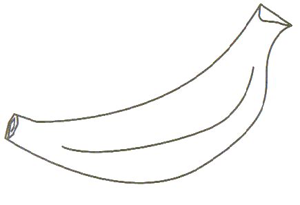 Bananos para colorear infantiles - Imagui