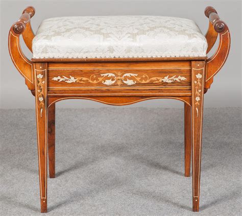 Inlaid Rosewood Dressing Table Stool Antiques Atlas