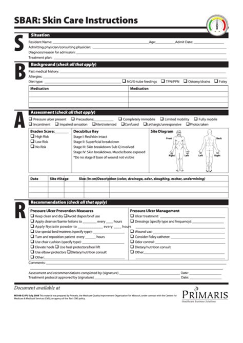 Top 5 Sbar Form Templates Free To Download In Pdf Format