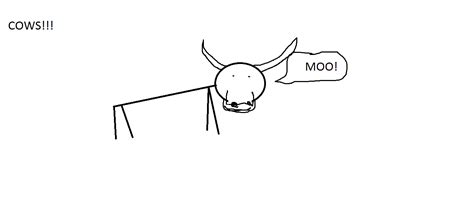 Cow Stick Figure