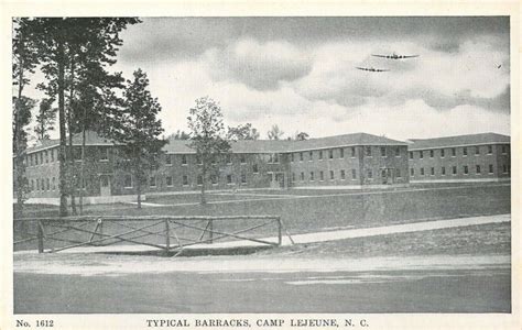 Ww2 Usmc Marine Corps Typical Barracks Camp Lejeune Ncold Postcard