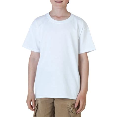 Byval Wholesale Kids Blank Plain Short Sleeve Cotton White T Shirt