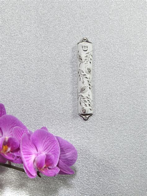 Mezuzah Case Bless This House With Mezuzah Cover Pomegranate Etsy