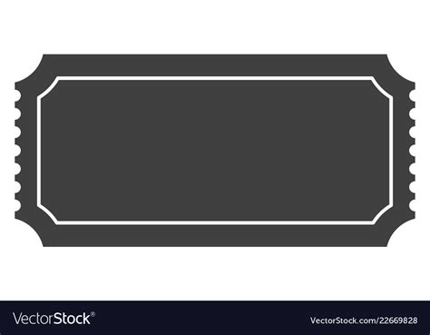 Ticket Template Flat Icon Symbol Royalty Free Vector Image