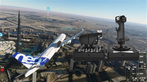 Flying Over Dubai With Logitech X56 Hotas Microsoft Flight Simulator