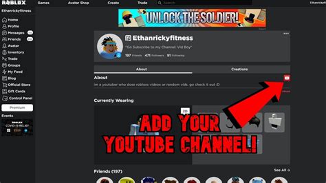 How To Add Your Youtube Channel Into Your Roblox Profile Youtube