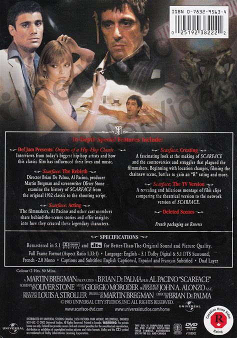 Scarface Full Screen Two Disc Anniversary Edition Bilingual On Dvd