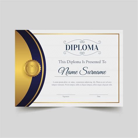 Estilo De Plantilla De Diploma Vector Gratis