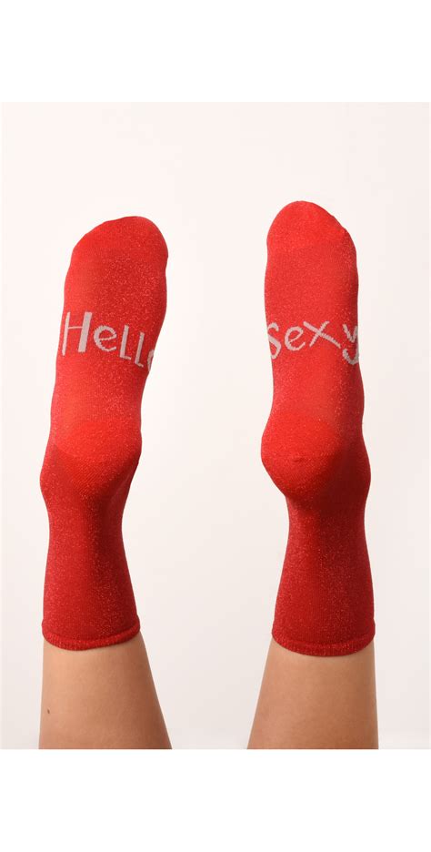 universe of us hello sexy socks in red