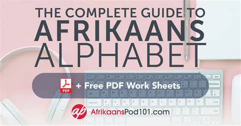 Learn The Afrikaans Alphabet With The Free Ebook Afrikaanspod101