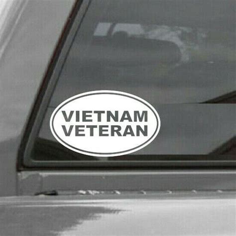 Vietnam Veteran Euro Oval Vinyl Window Decal Ebay