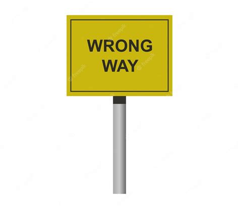 Premium Vector Wrong Way Sign