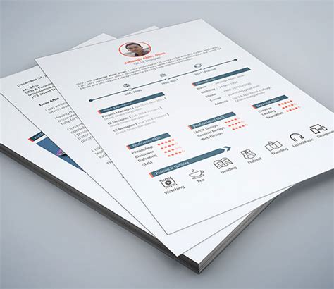 10 Best Free Resume Cv Design Templates In Ai And Mockup Psd Collection