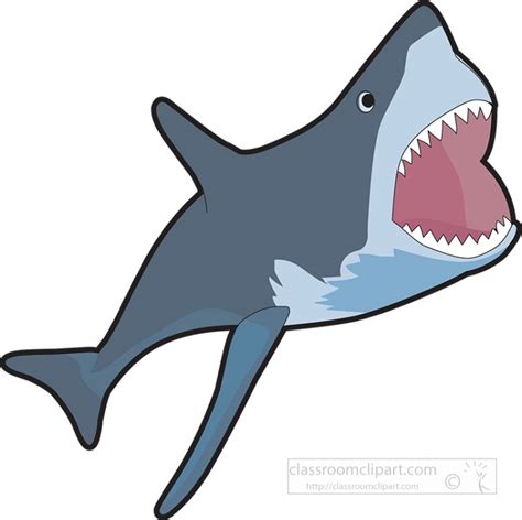 Ocean Mammals Clipart Shark With Mouth Open Clipart