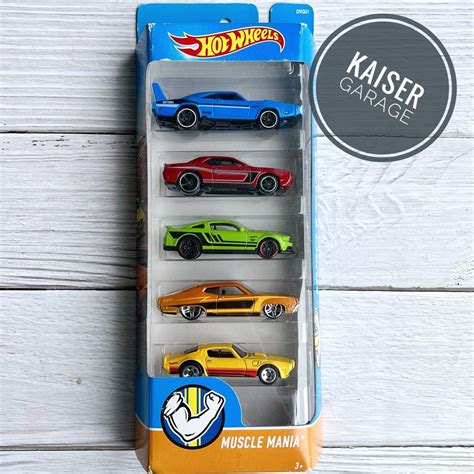Hot Wheels Muscle Mania Pack Dodge Charger Challenger Ford Mustang Boss Laguna Seca Torino