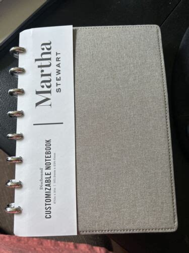 Martha Stewart Linen Junior Discbound Notebook Ms102e 826635193388 Ebay