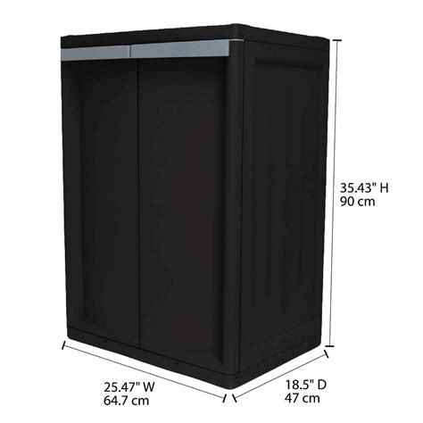 Hyper Tough 2 Shelf Plastic Garage Storage Cabinet 185dx2547wx3543