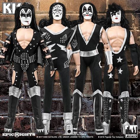Kiss 8 Inch Action Figures Alive Re Issue Series Set Of All 4 [loose]