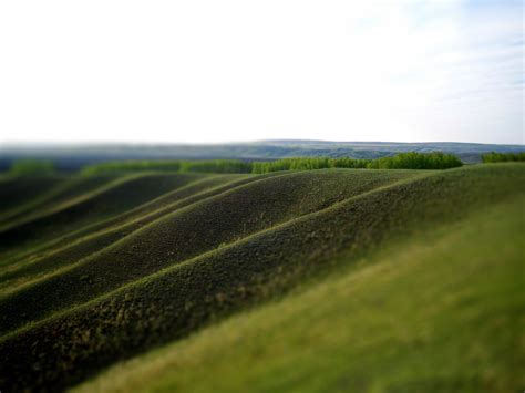 Wallpaper Landscape Hill Field Green Horizon Tilt Shift Plateau